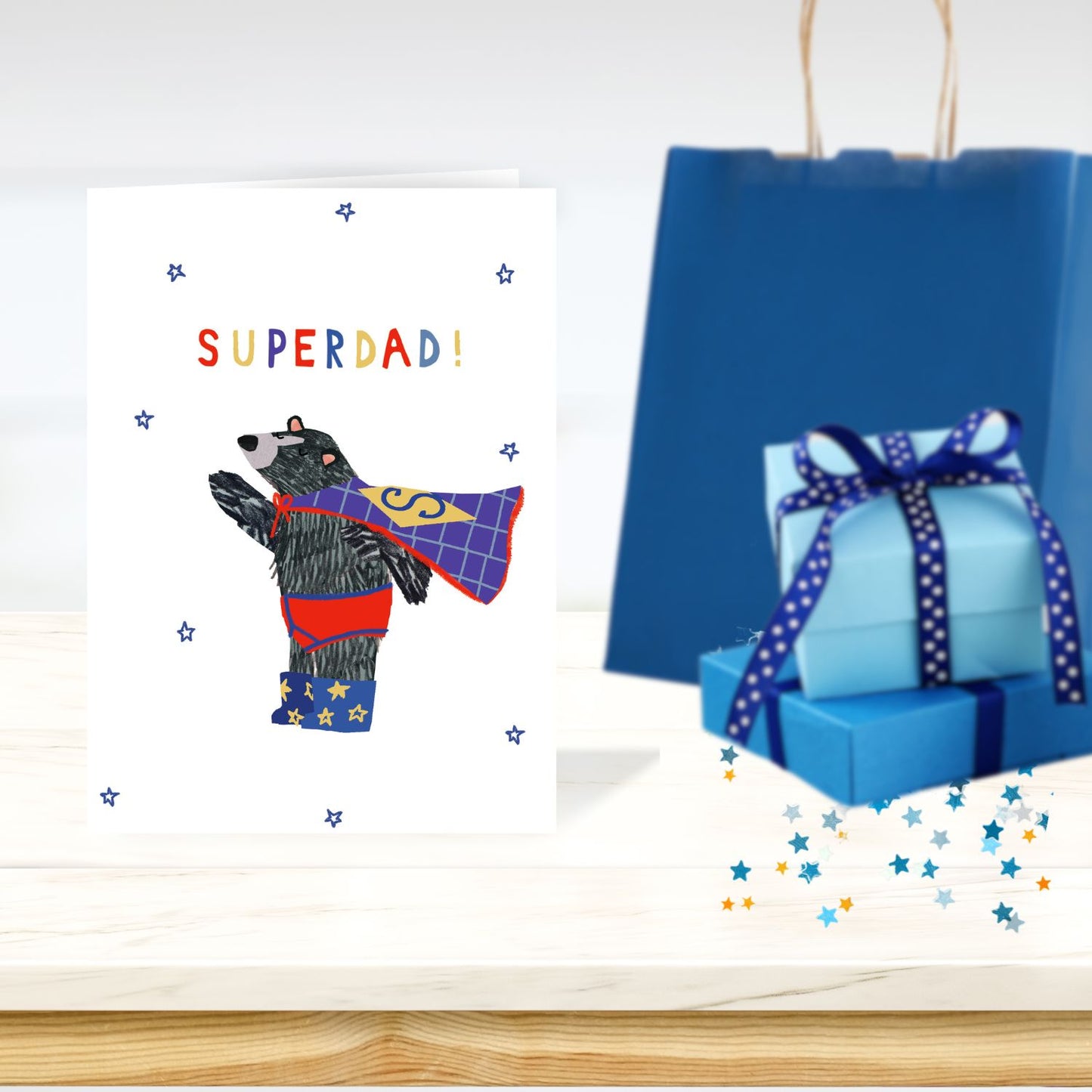 Superdad! Super Bear-Tastic! Father's Day Contemporary Greeting Card