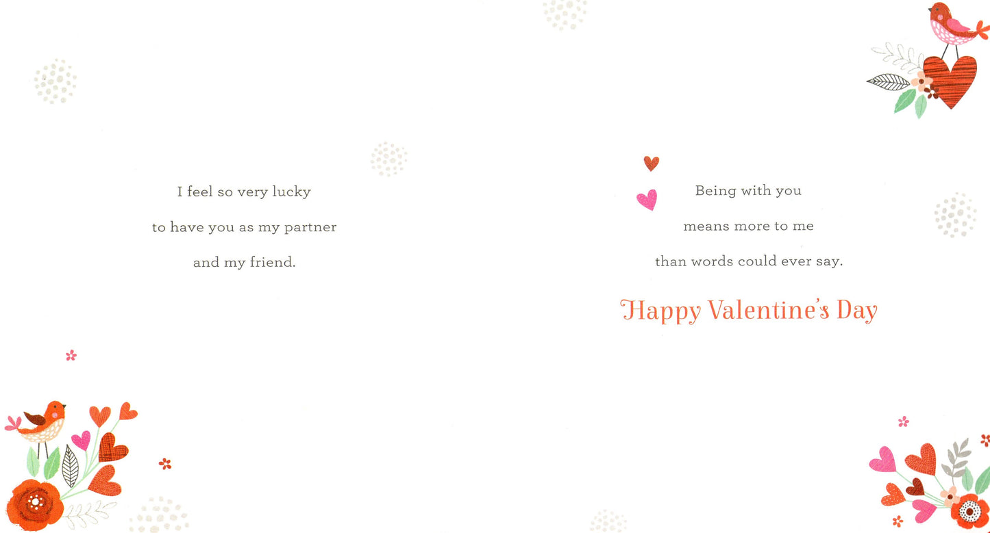 To My Partner Embellished Valentine's Day Card