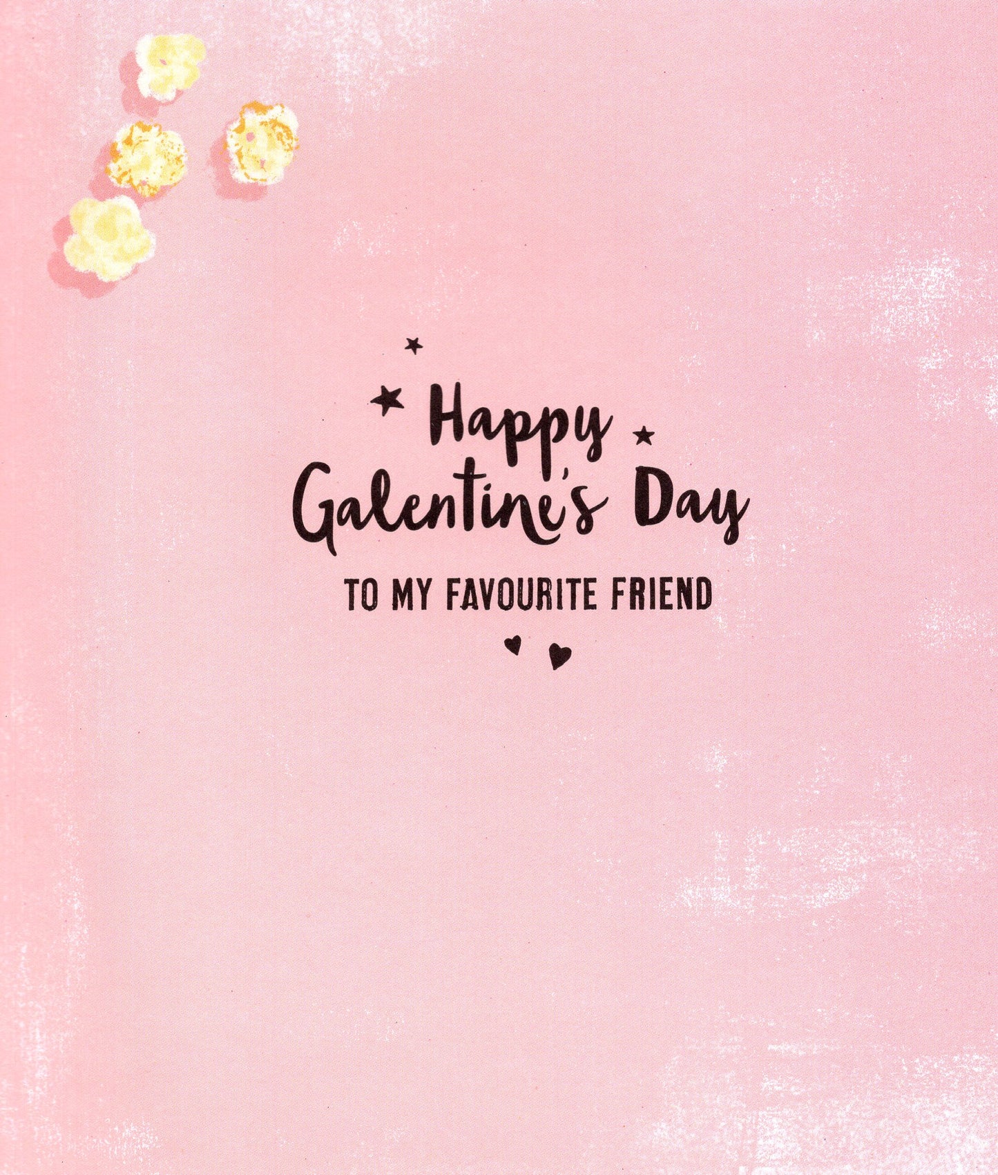 Pizza Popcorn & Pamper Night Friend Valentine's Day Greeting Card