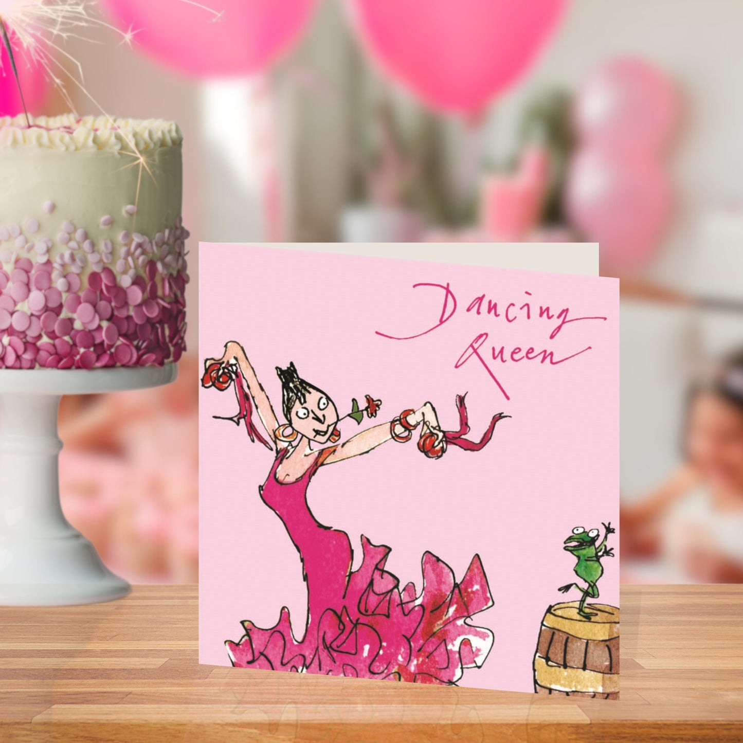 Quentin Blake Dancing Queen Happy Birthday Greeting Card
