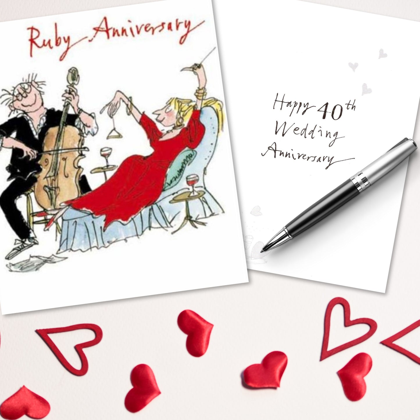 Quentin Blake Ruby Anniversary Greeting Card