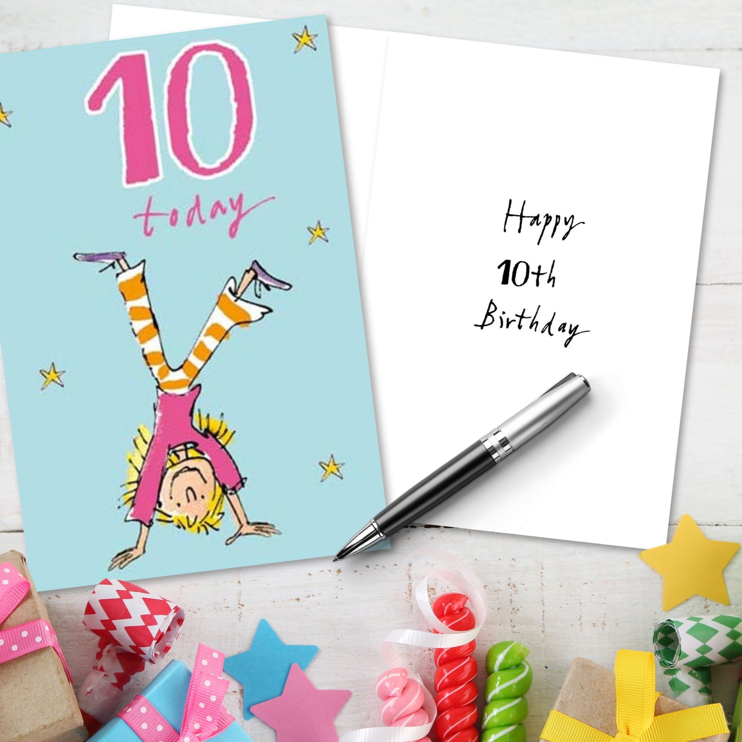 Quentin Blake Girls 10th Birthday Greeting Card