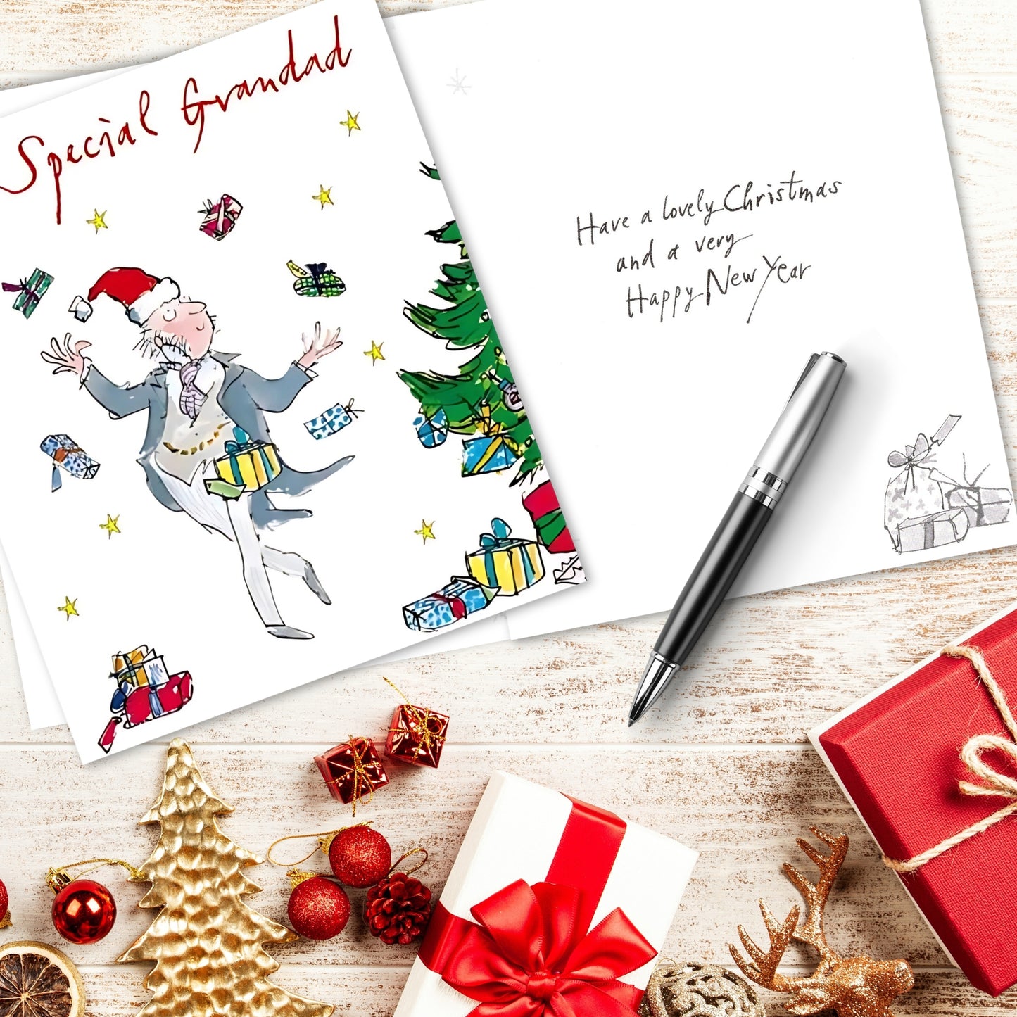 Special Grandad Quentin Blake Christmas Greeting Card