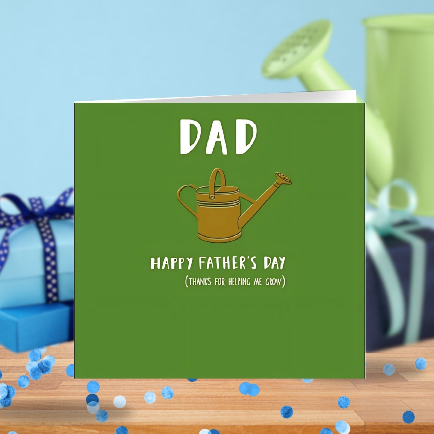 Dad Thanks For Helping Me Grow Father's Day Foiled Greeting Card