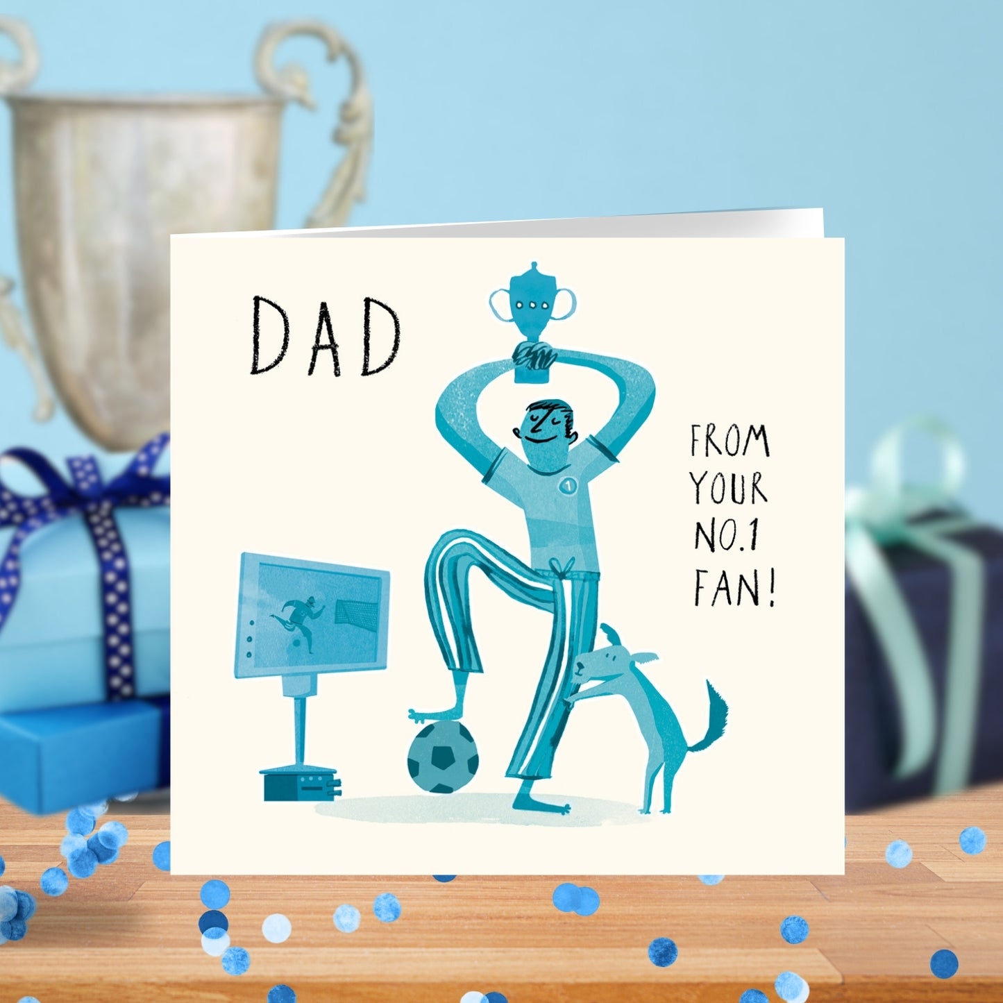 Dad From Your No.1 Fan Happy Father's Day Greeting Card