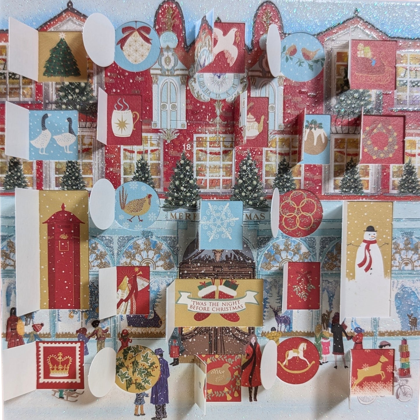 Christmas Shoppers Advent Calendar Christmas Card