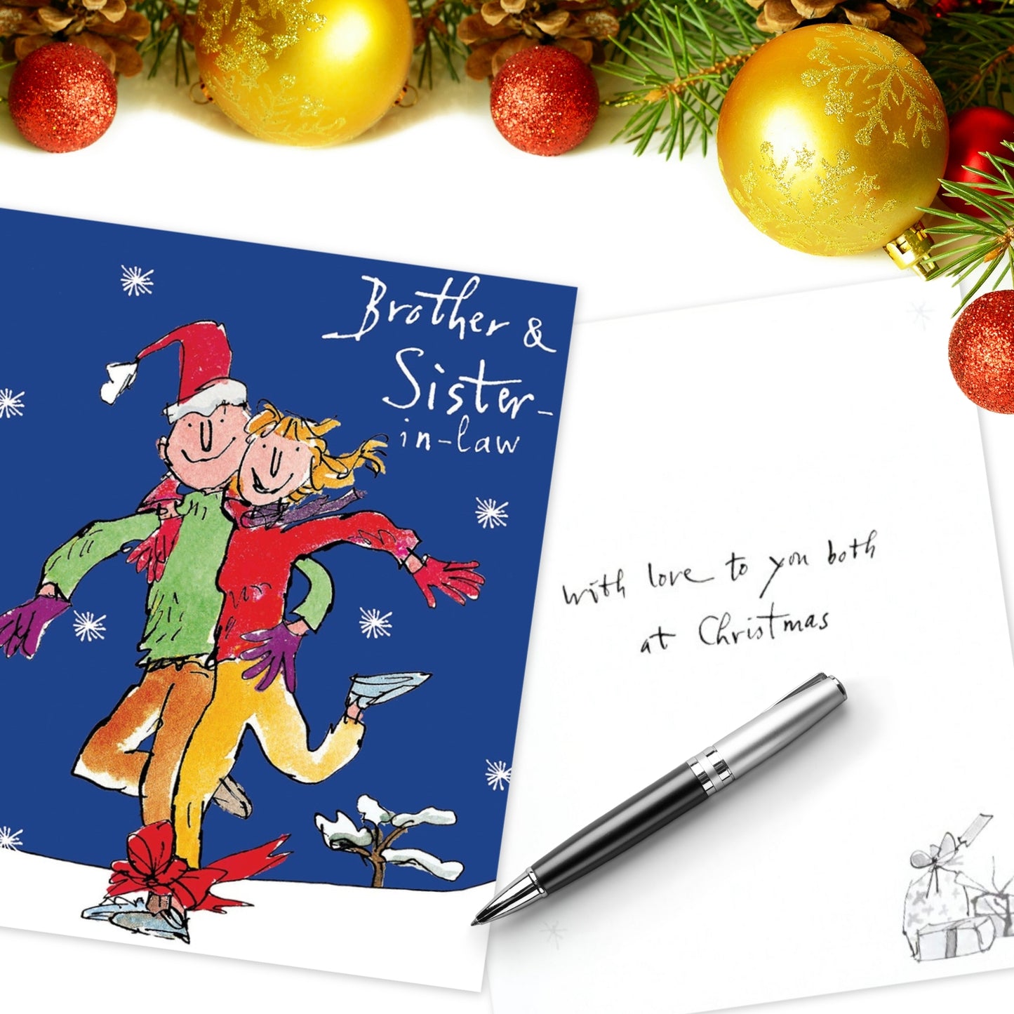 Brother & Sister-In-Law Quentin Blake Christmas Greeting Card