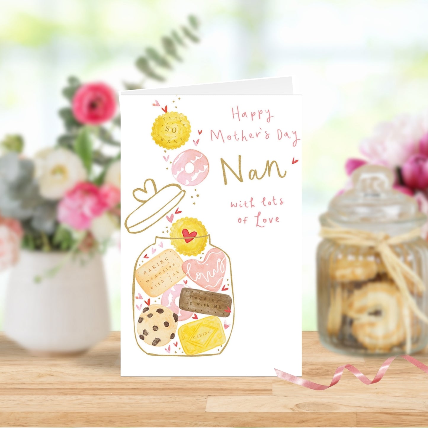 Nan With Lots Of Love Foiled Mother's Day Card