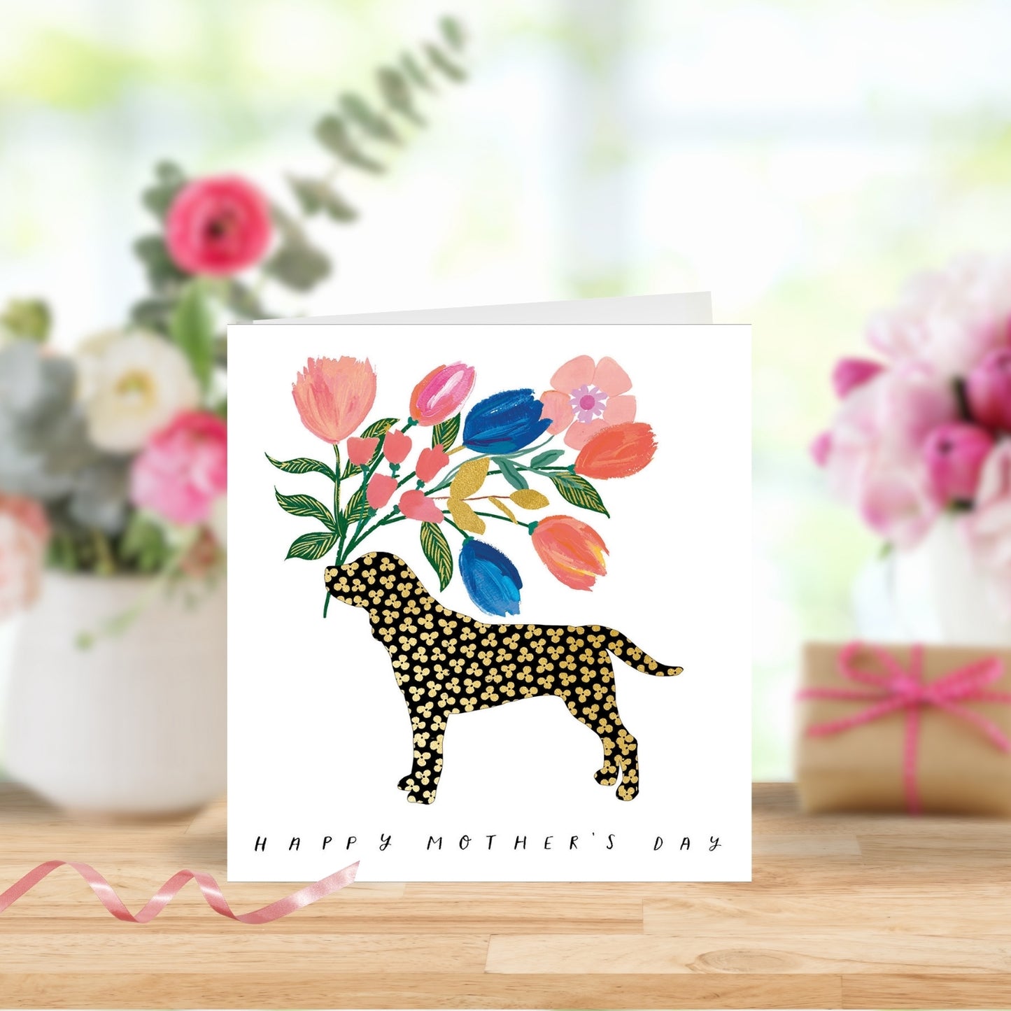 Doggy Delivery Foiled Mother's Day Card