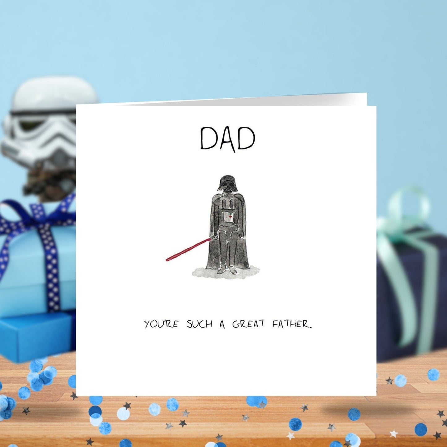 Dad You're Such A Great Father Star Wars Vader Father's Day Greeting Card