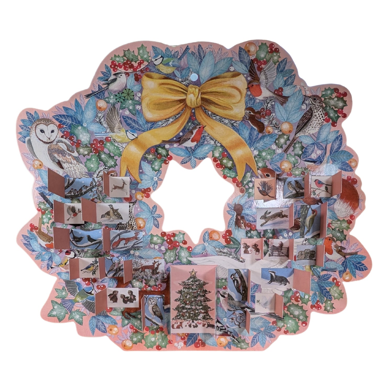 Traditional Large Advent Calendar Christmas Wreath Shaped Advent Calendar Gift