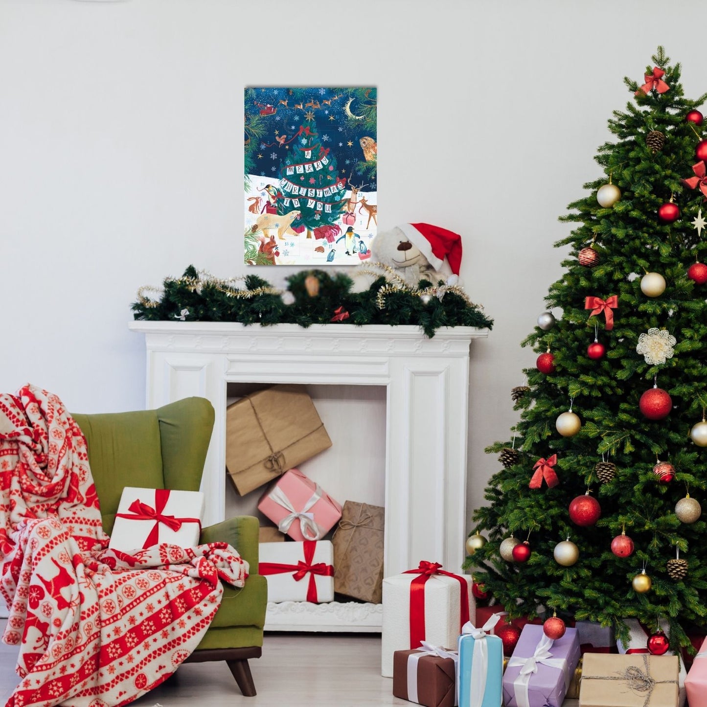 Traditional Picture Advent Calendar Decorating The Tree Christmas Countdown Gift