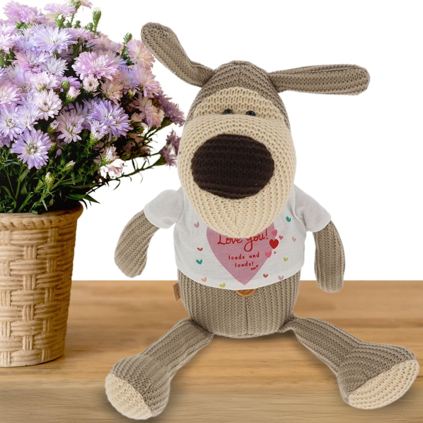 Boofle Knitted Toy Love You Loads Super Snuggly Pup! Plush Gift Idea