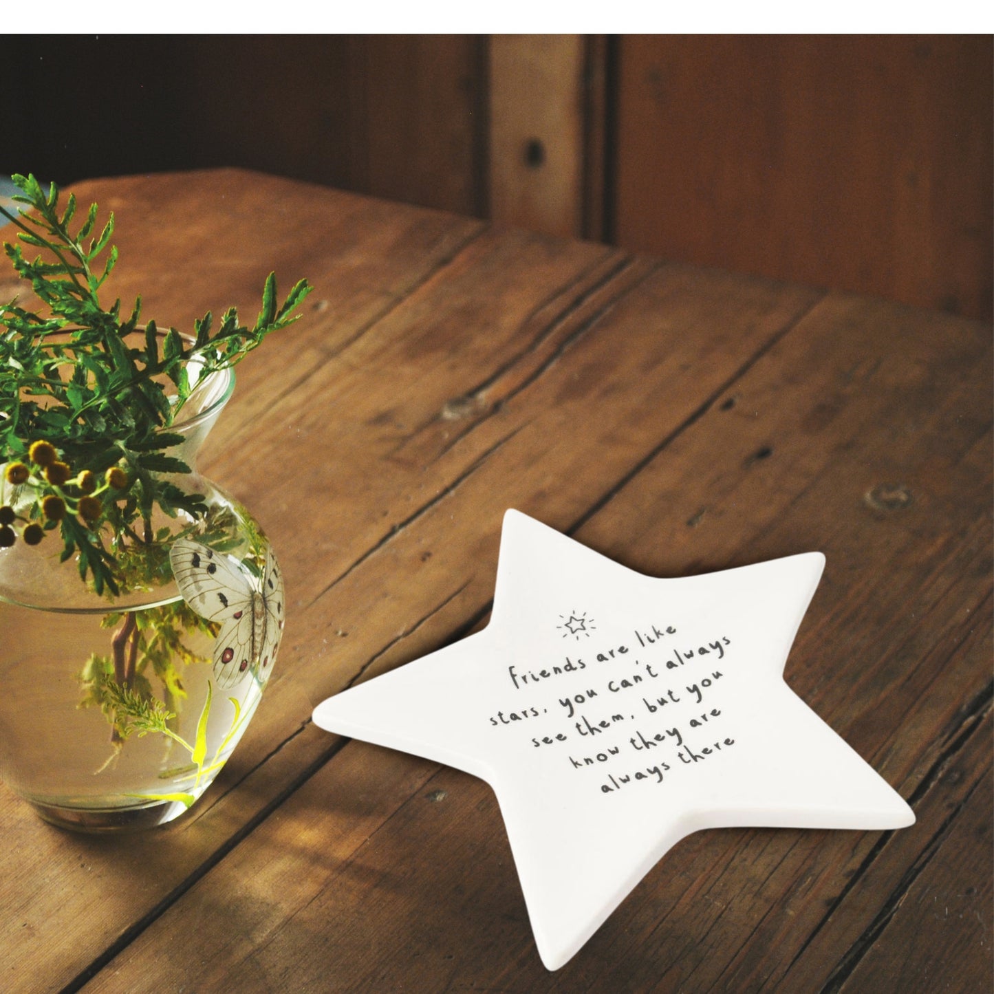 Send With Love Friends Are Like Stars Ceramic Ring Dish Trinket Tray Gift