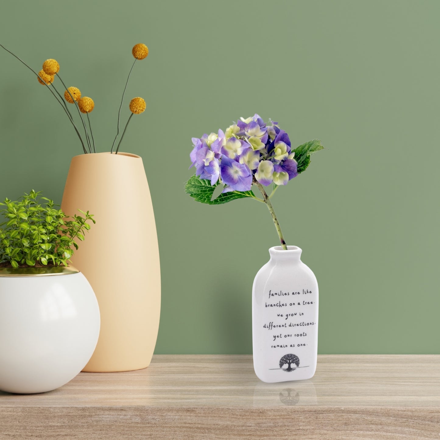 Send With Love Families Are Like Branches Mini Ceramic Bud Vase Gift Idea