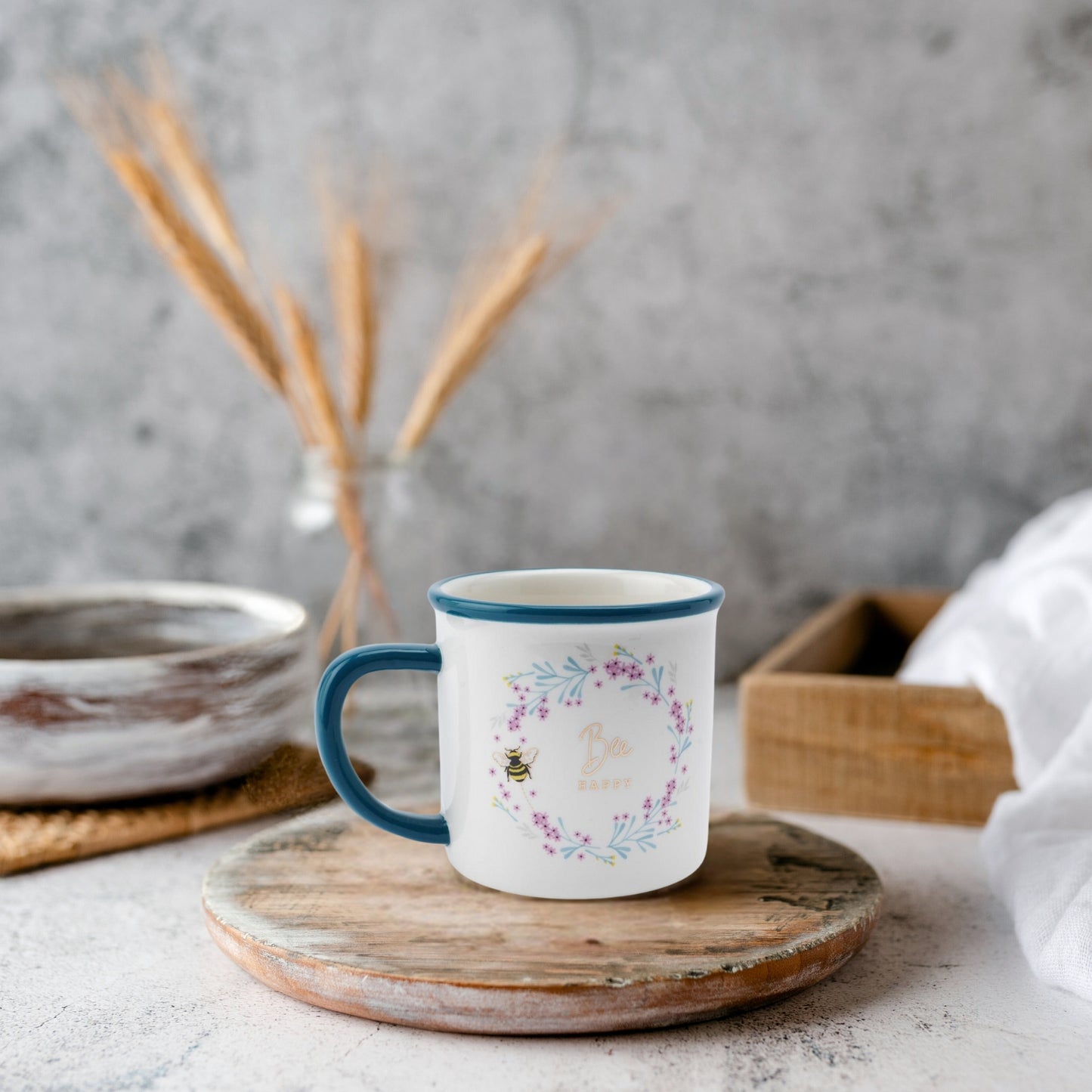 The Beekeeper Bee Happy Stoneware Mug Bee-Utifully Buzzing! Mug In Gift Box Gift