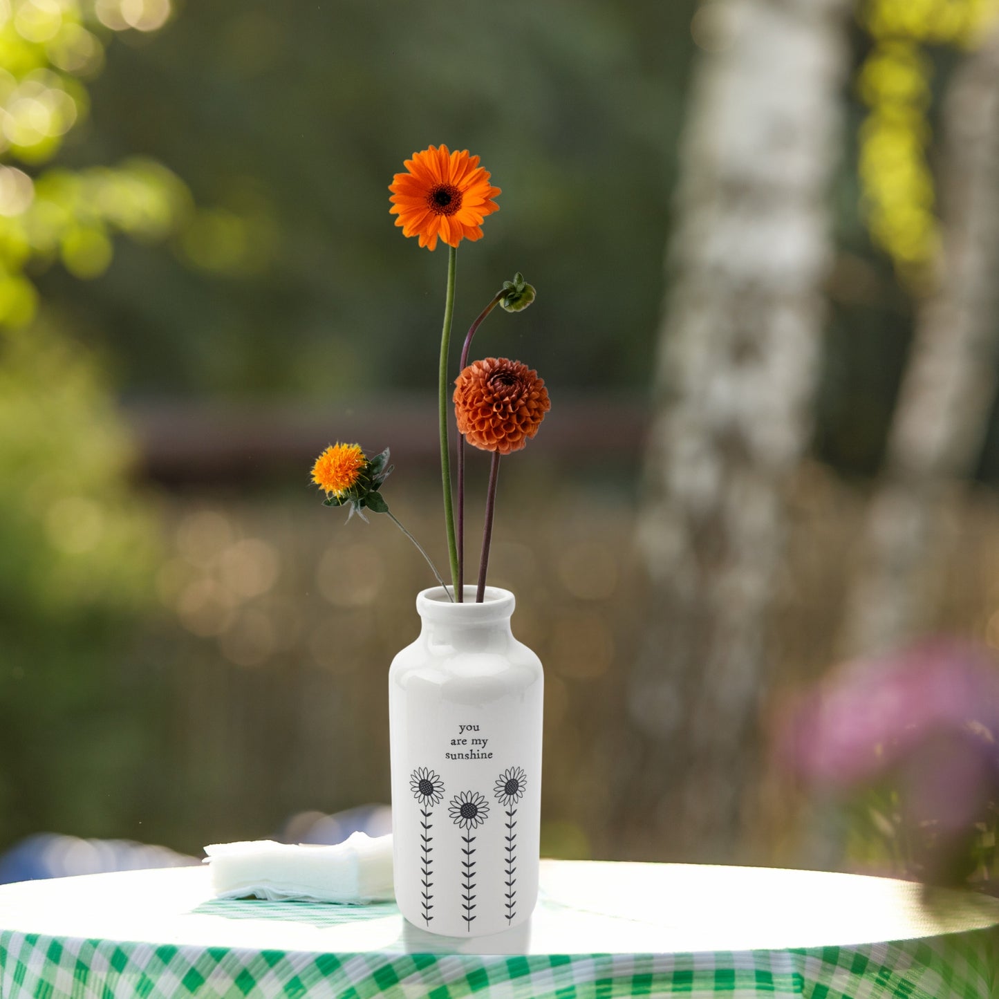 Send With Love 6" Tall You Are My Sunshine Ceramic Bottle Vase Gift Idea