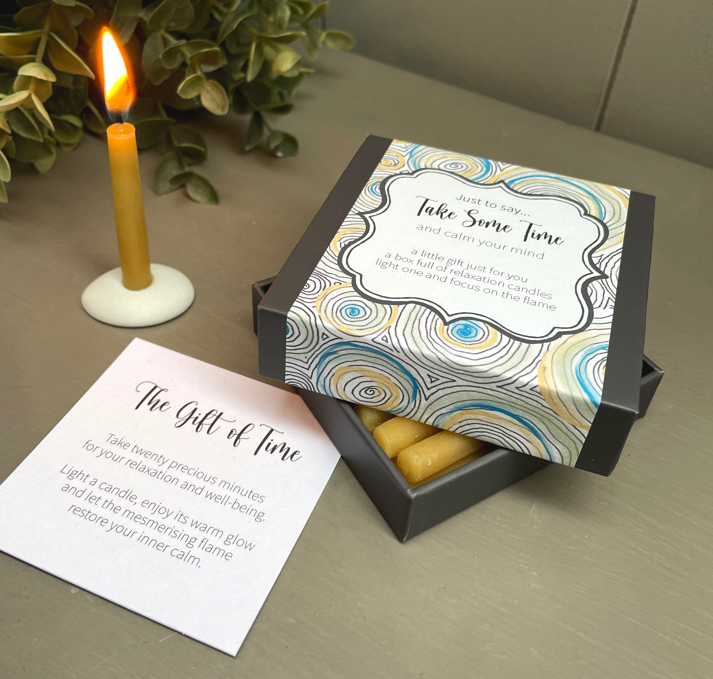 Cotton & Grey Just To Say... Take Some Time Candles Relax & Unwind Gift Idea