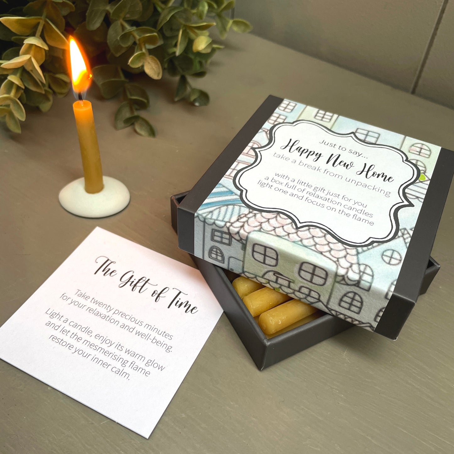 Cotton & Grey Just To Say... Happy New Home Candles Housewarming Gift Idea