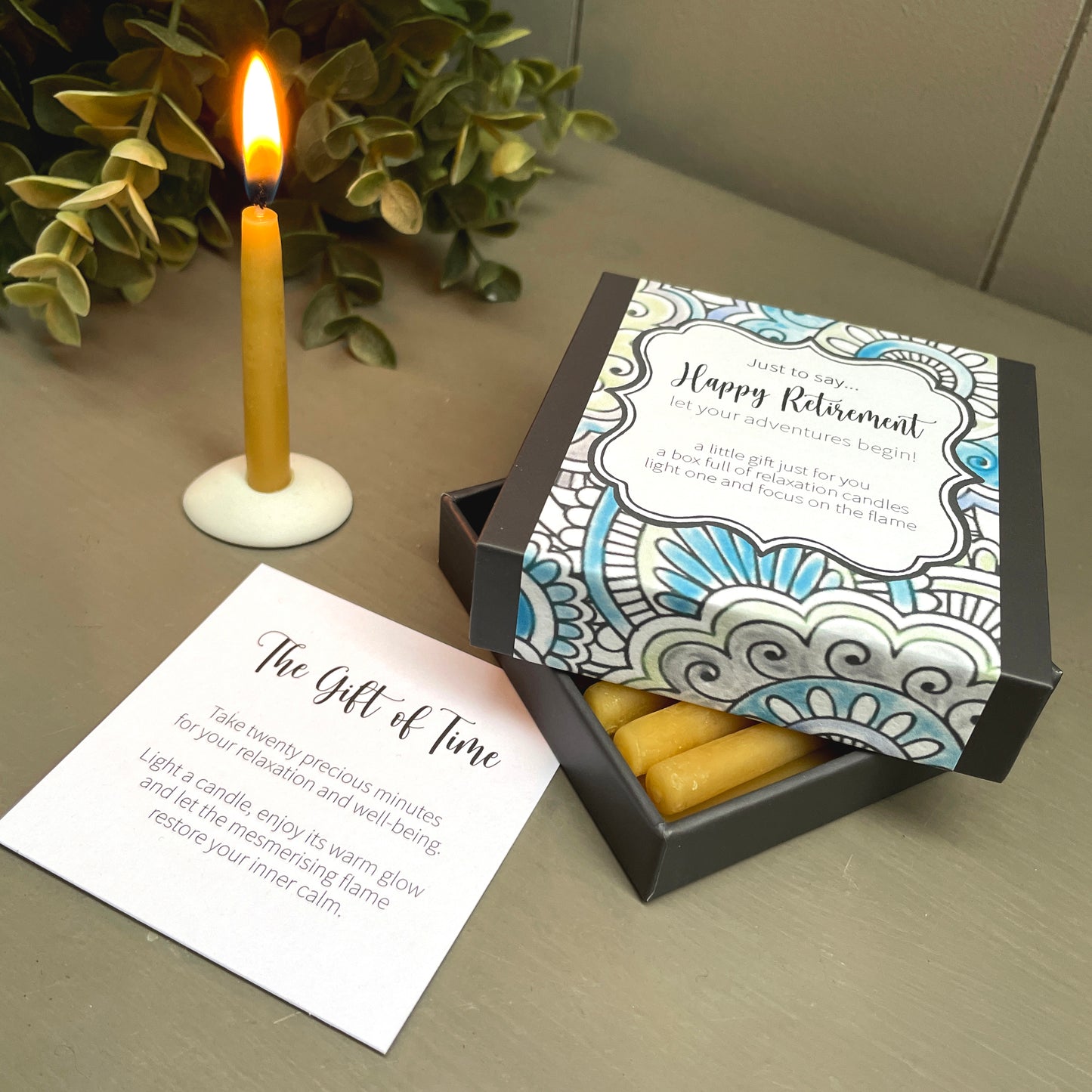 Cotton & Grey Just To Say... Happy Retirement Candles Leaving Gift Idea