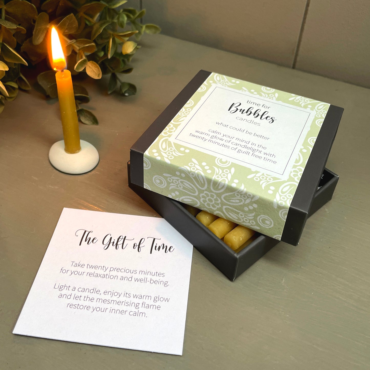 Cotton & Grey Time For Bubbles Candles Bath Bliss Candle Gift Idea