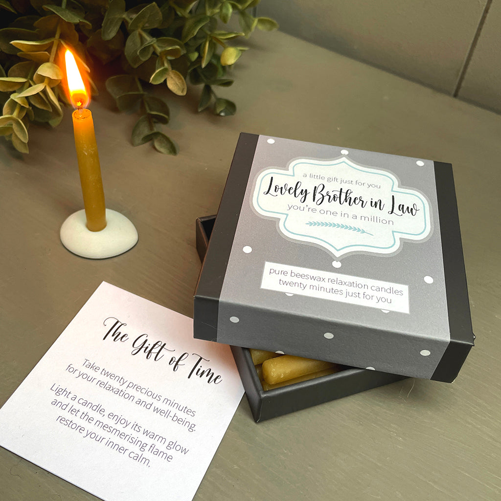 Cotton & Grey Lovely Brother-In-Law Candles Beeswax Candle Gift Idea