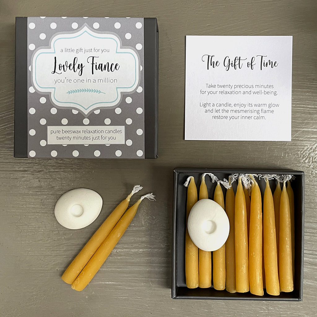 Cotton & Grey Lovely Fiancé Candles Beeswax Candle Gift Idea