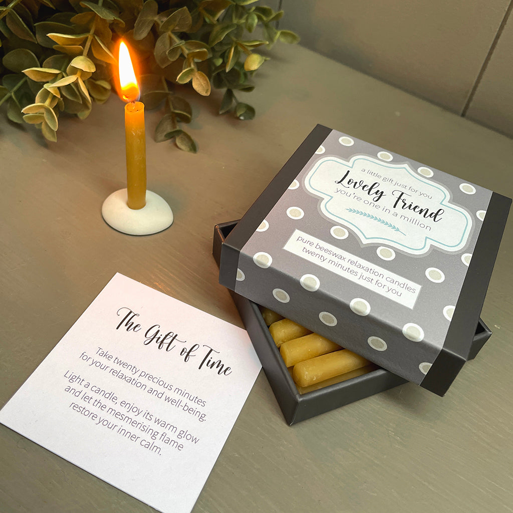 Cotton & Grey Lovely Friend Candles Beeswax Candle Gift Idea