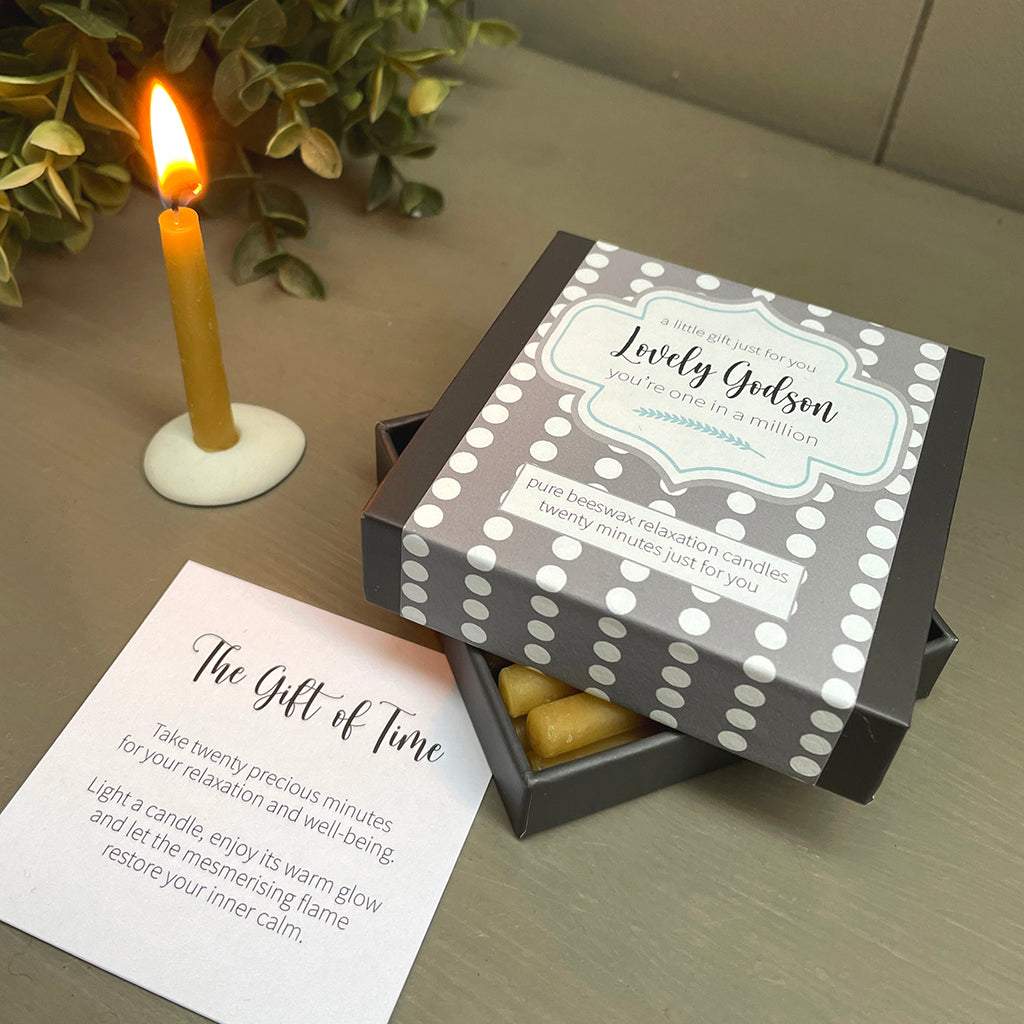Cotton & Grey Lovely Godson Candles Beeswax Candle Gift Idea