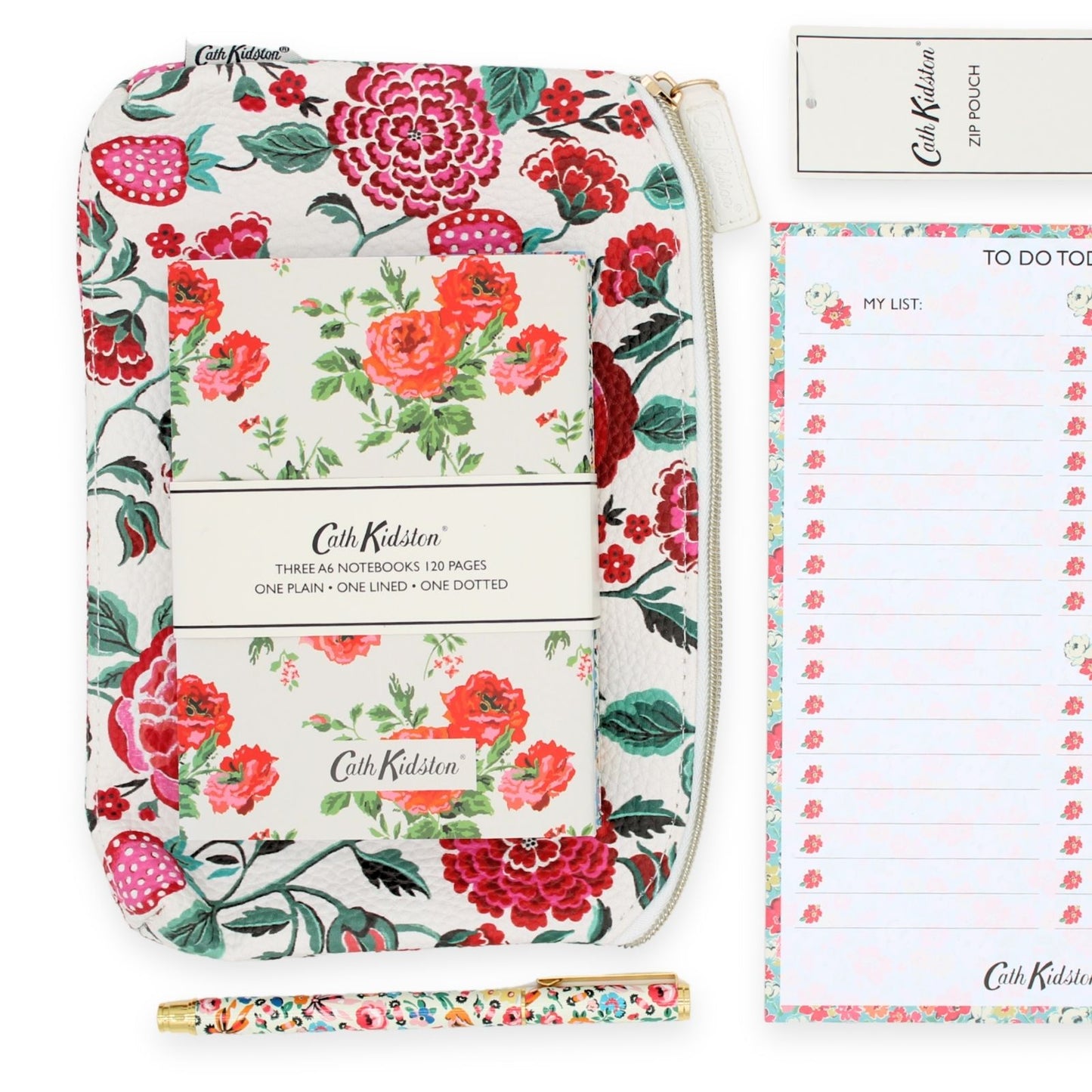 Cath Kidston Stationery 3 Pack A6 Pocket Notebooks Floral Notes Gift Idea