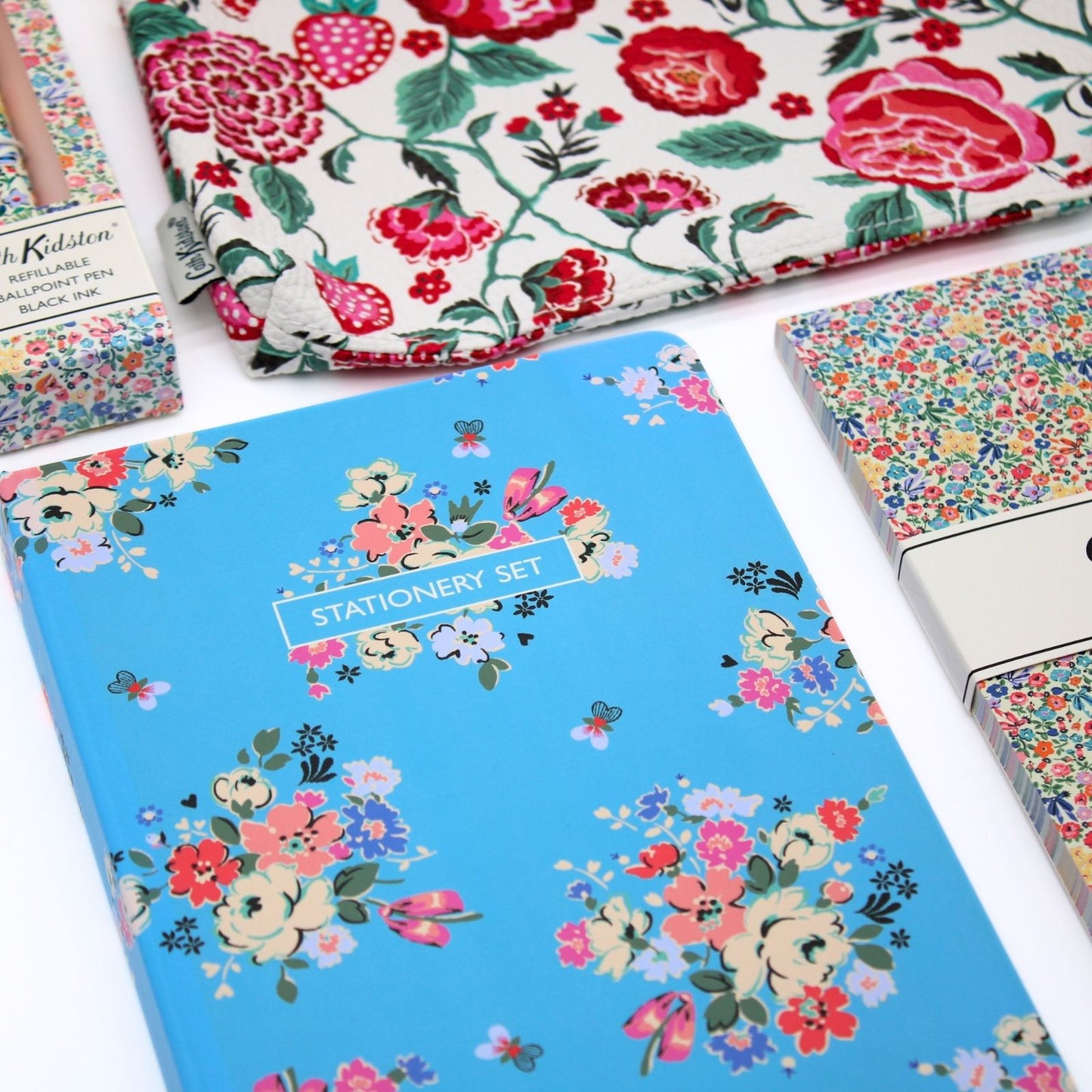 Cath Kidston Stationery Set A5 Notepad Pencil & Sticky Notes Floral Gift Idea