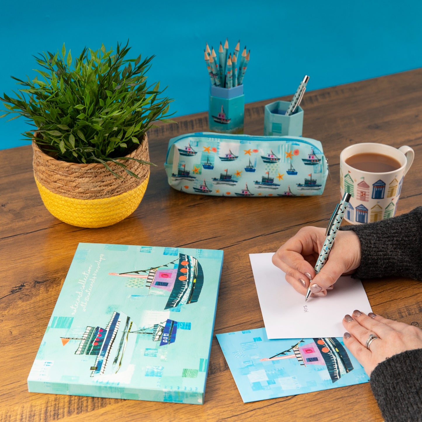 Gifted Stationery Notecard Collection Sea Breeze Design 20 Notecards & Envelopes