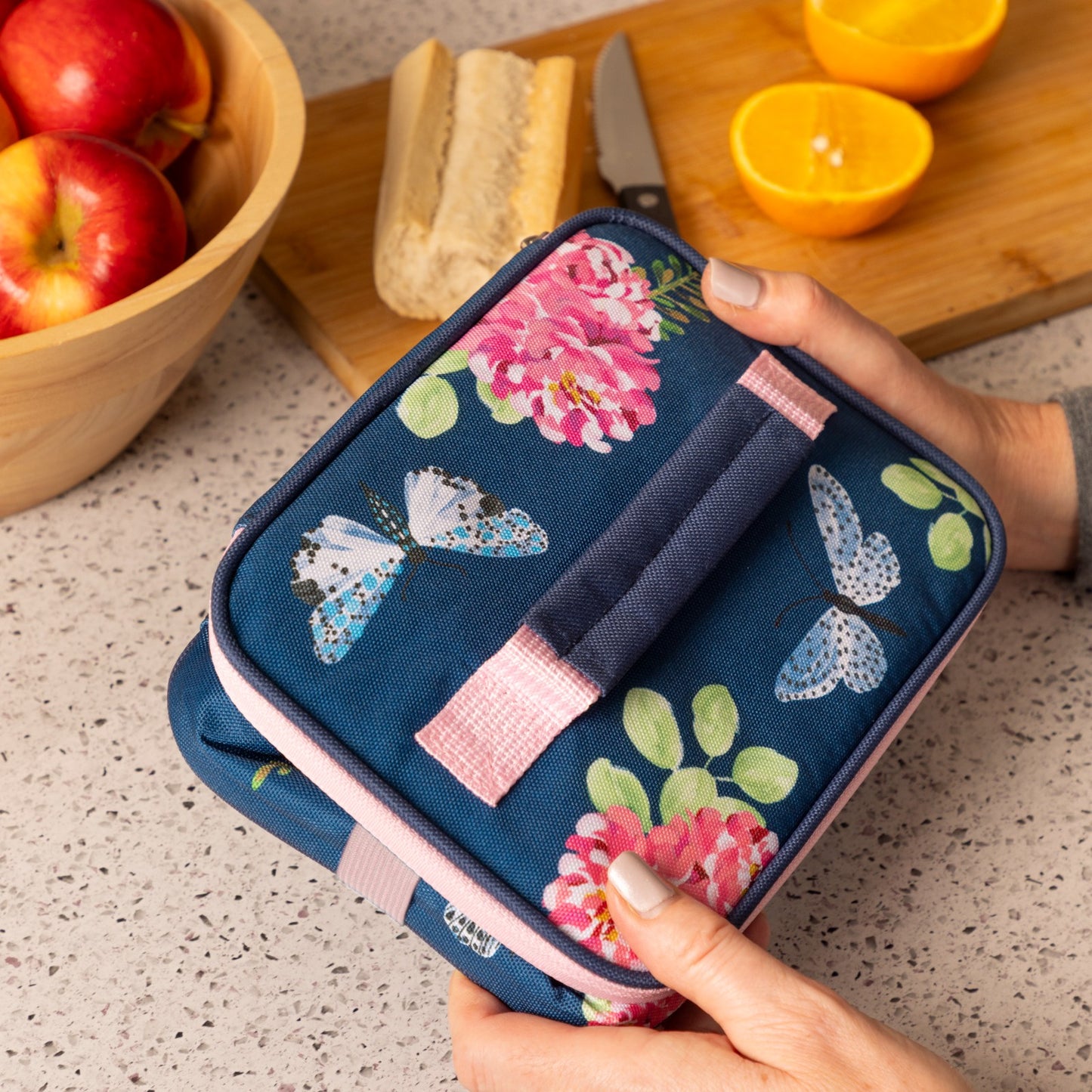 Gifted Stationery Insulated Lunch Bag Flutter Design Work Or Travel