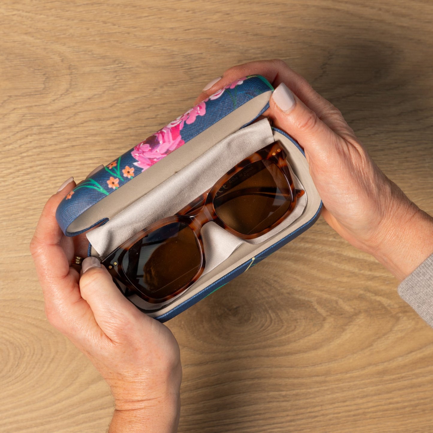 Gifted Stationery Hard Shell Glasses Case Flutter Design