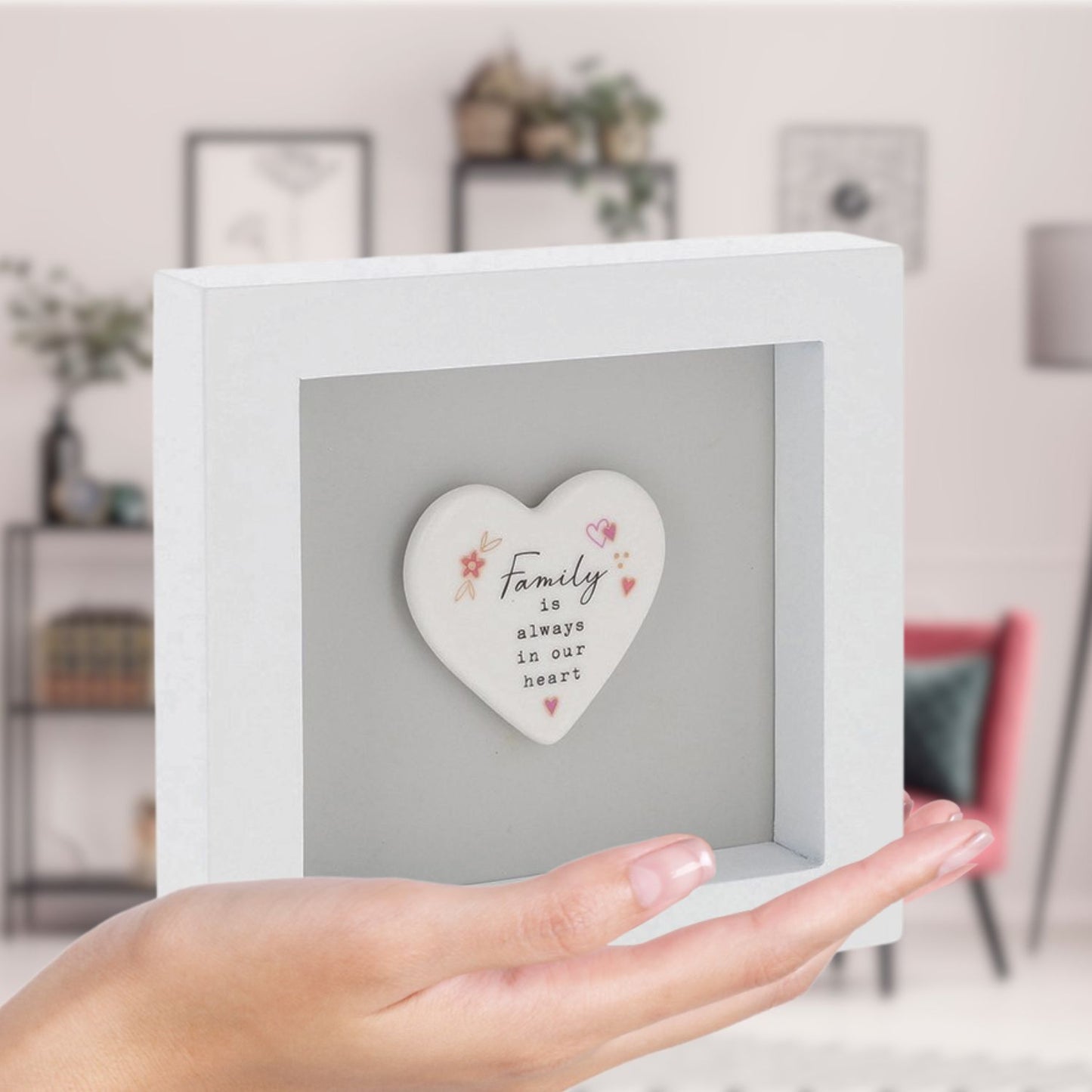 Heartfelt Art Family Always In Our Heart Sweet Blossoms Wall Plaque Gift Idea