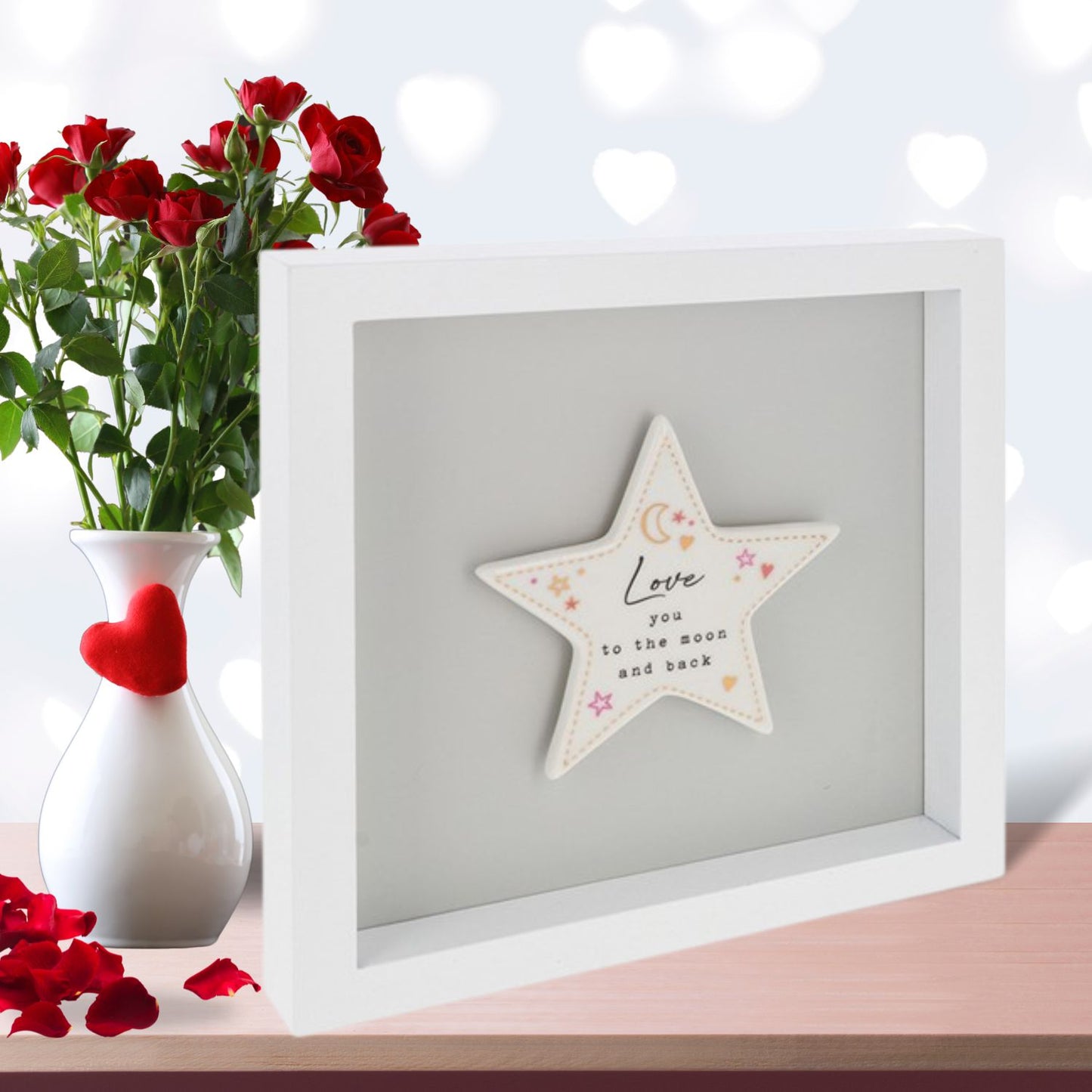 Heartfelt Art Love You To The Moon & Back Wall Plaque Gift Idea