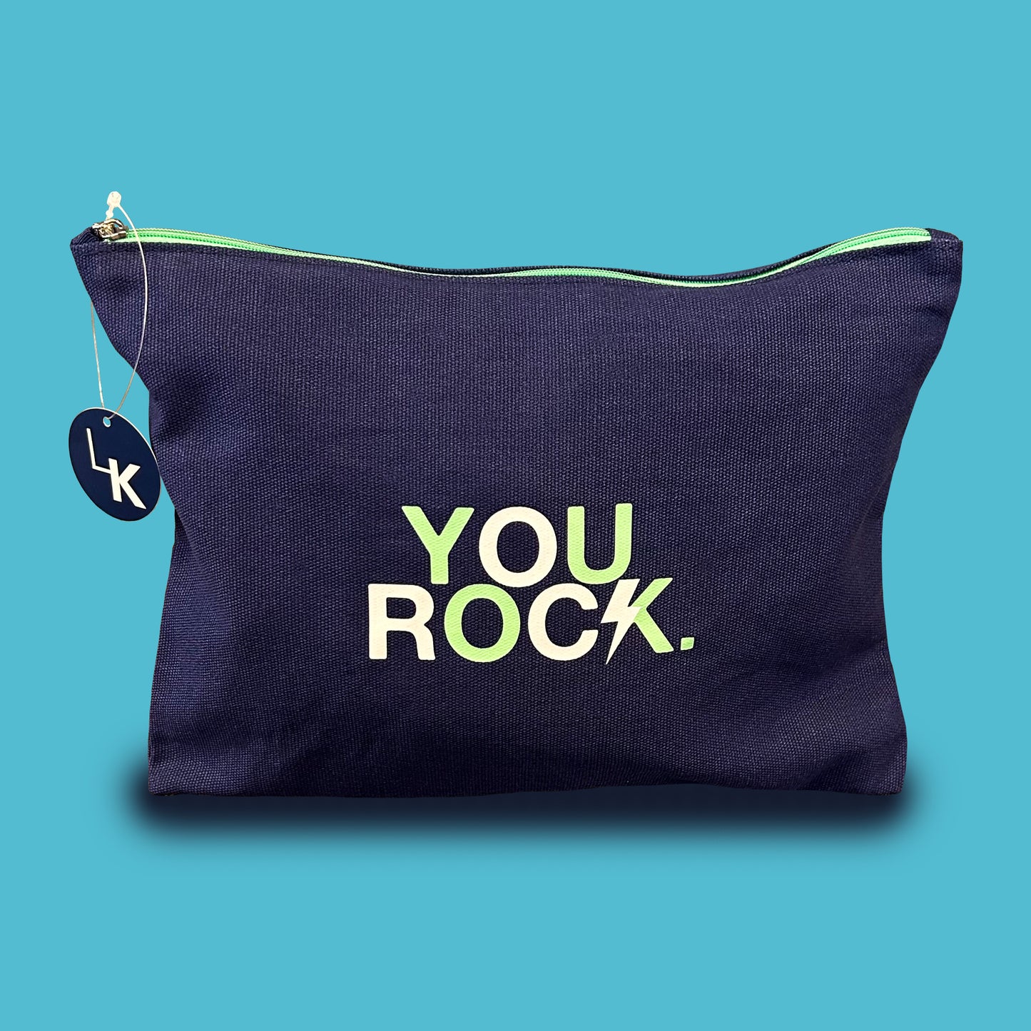 You Rock Canvas Zip Pouch For Him Travel Storage Organiser Gift Idea