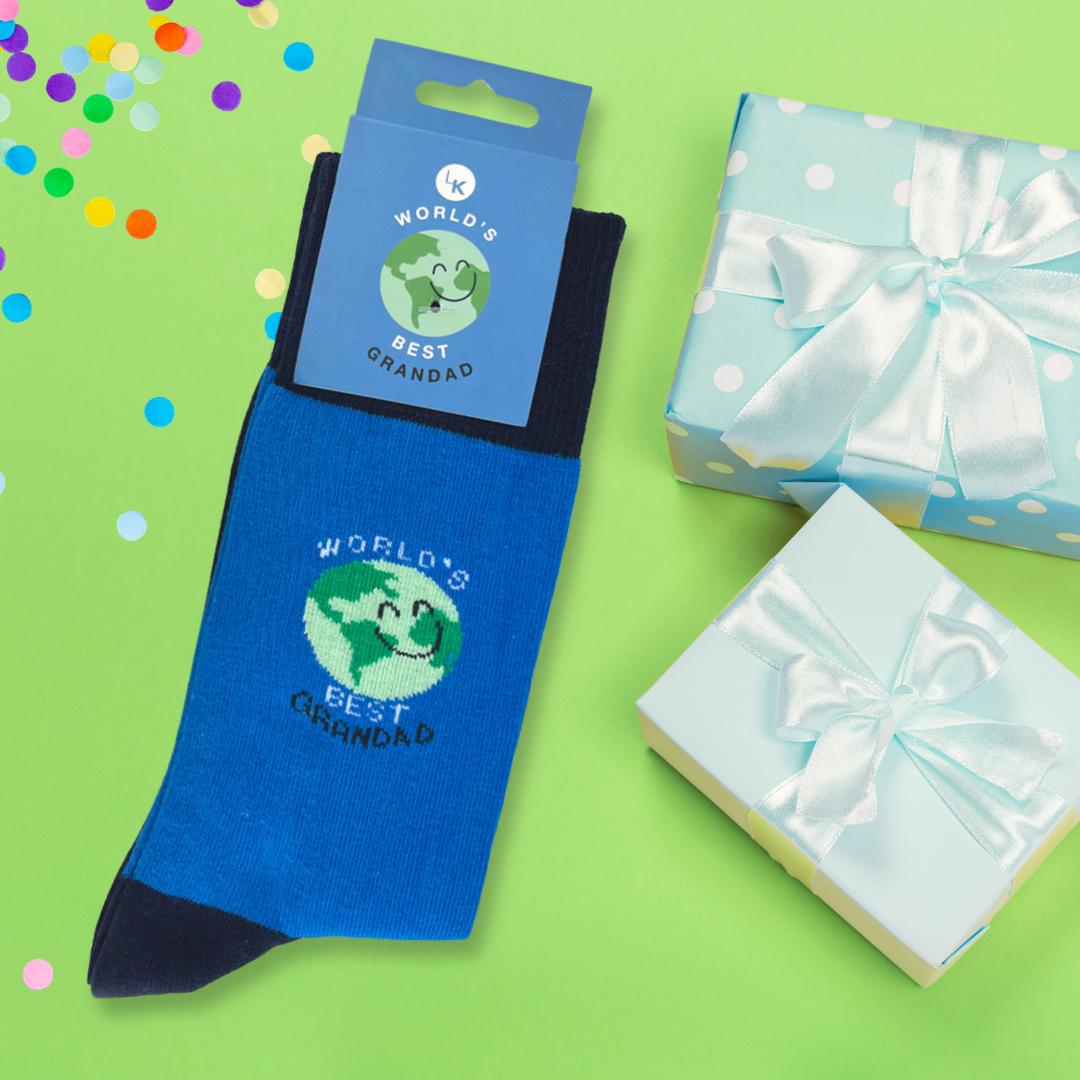 Snazzy Socks World's Best Grandad Mens Socks Size 9-11.5 Novelty Sock Gift