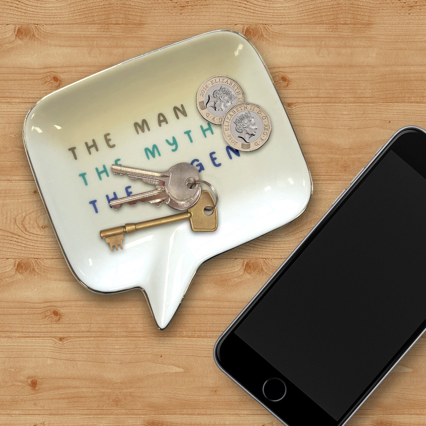 The Man The Myth The Legend Ceramic Trinket Tray Dish Decorative Gift For Him