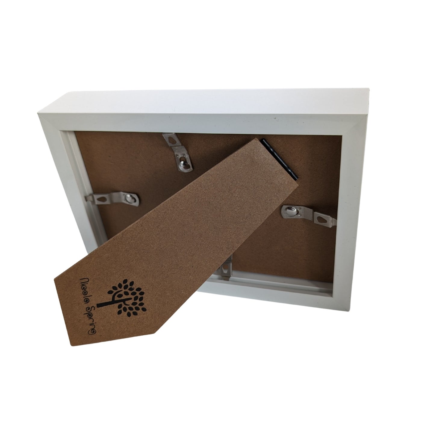 Nicola Spring White 4"x 6" 3D Box Photo Frame Picture or Greeting Card Display