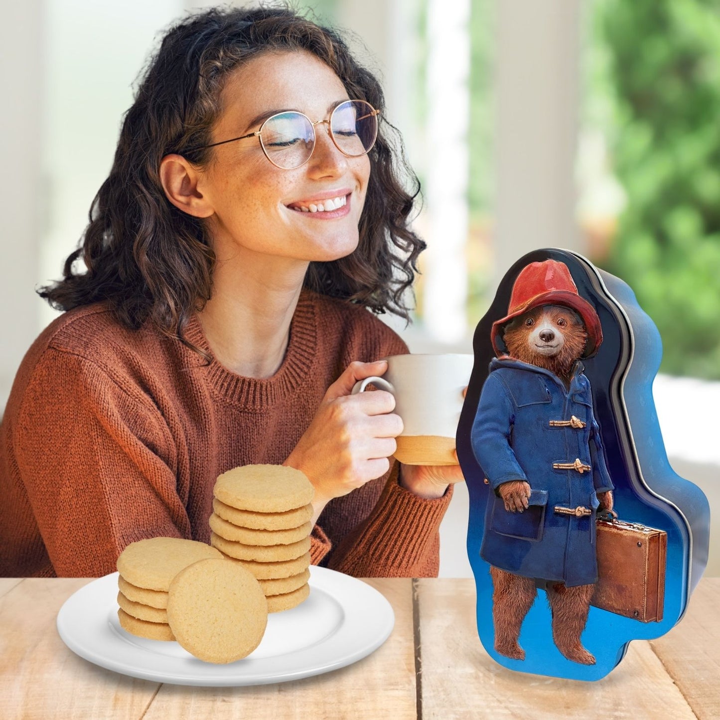 Paddington Bear Shaped Gift Tin Contaning Shortbread Bisuits Collectable Gift