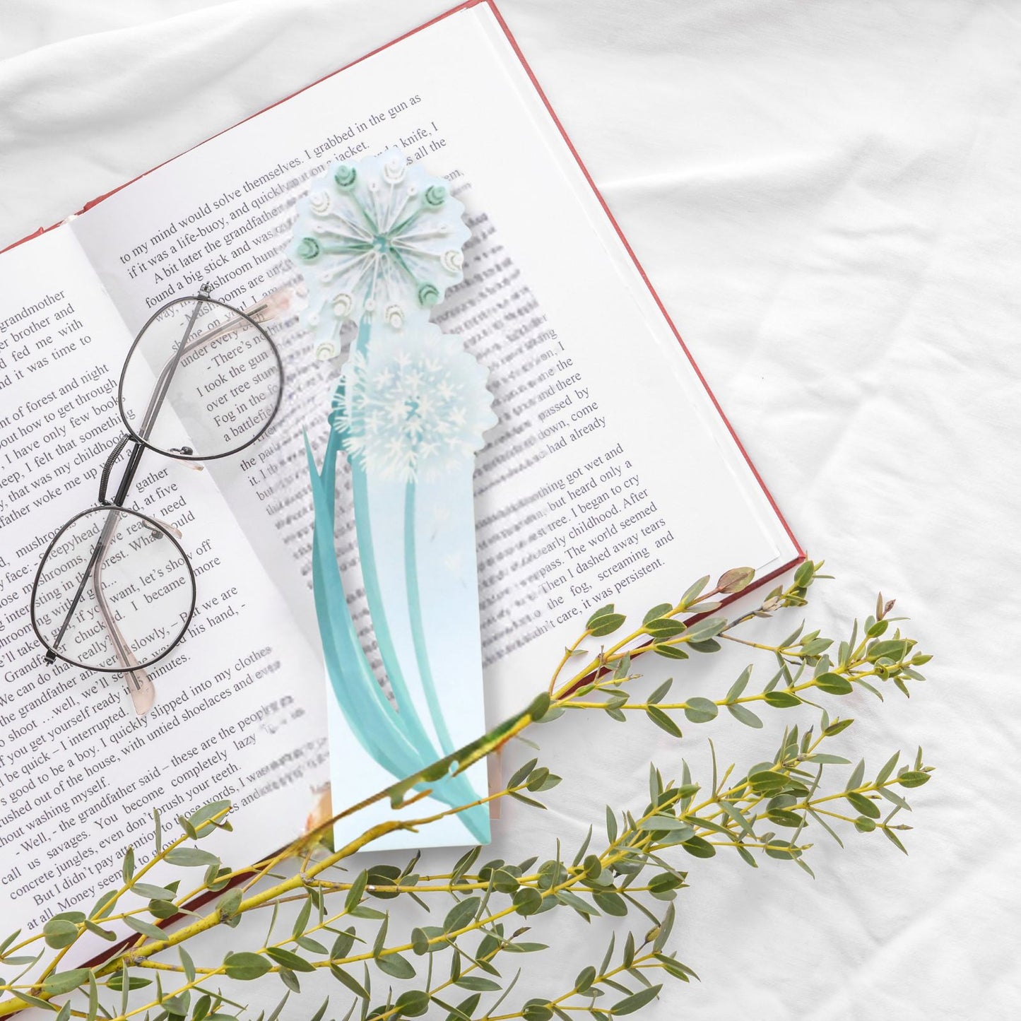 Origamo Quilled Bookmark Dandelion Wishes Handmade Reading Book Lover Gift