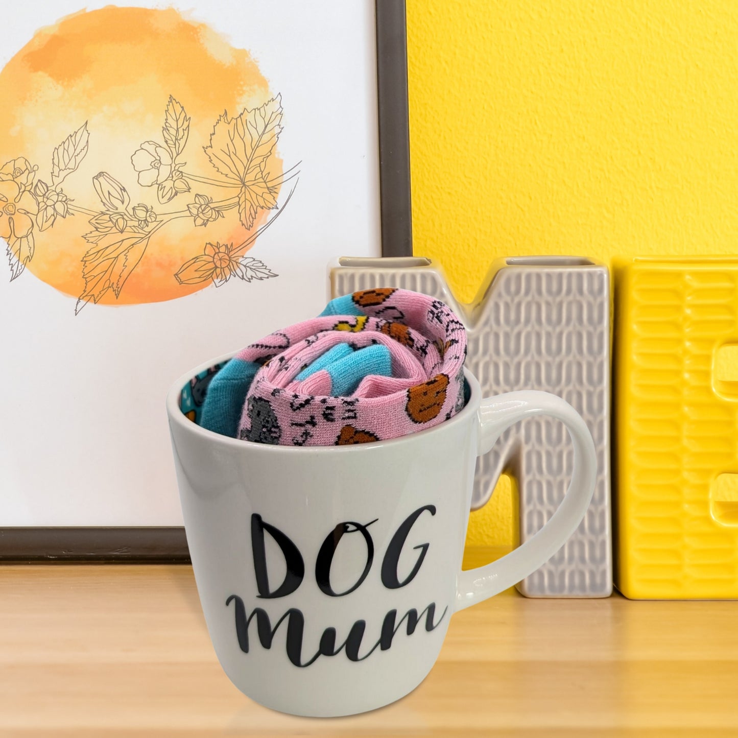 Dog Mum Mug & Socks Set For Her Pawsome Dog Mummy Gift Set