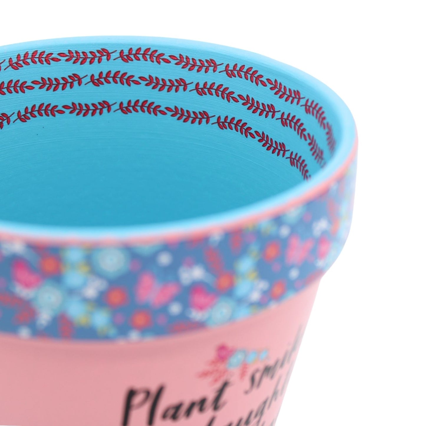 Love Plants Plant, Grow, Harvest, Shine Pink Painted Terracotta Plant Pot Gift