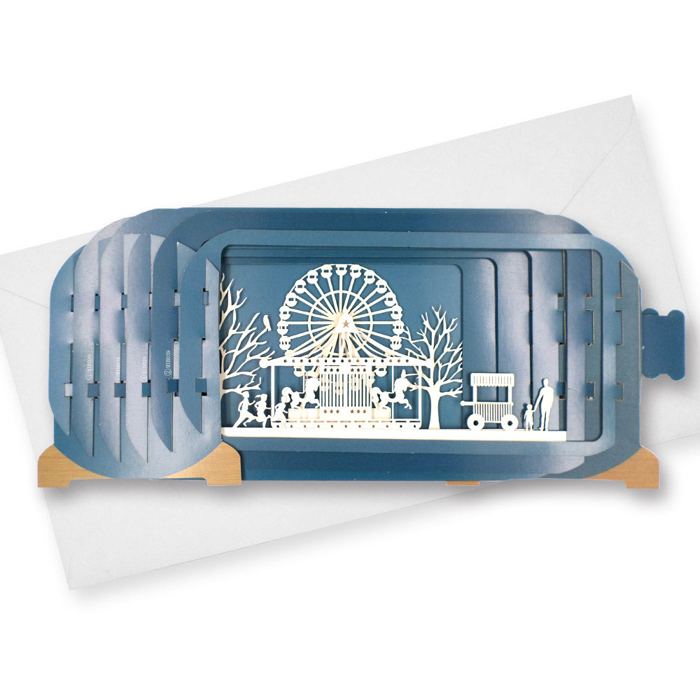 Message In A Bottle Carnival Pop Up Birthday Greeting Card
