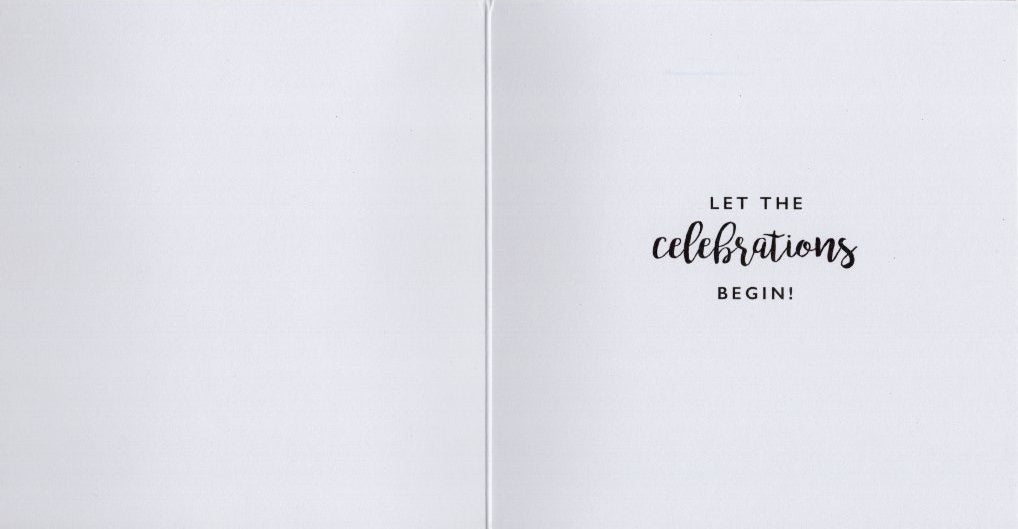 B Is For Bubbly Birthday! Gold Foiled Birthday Greeting Card
