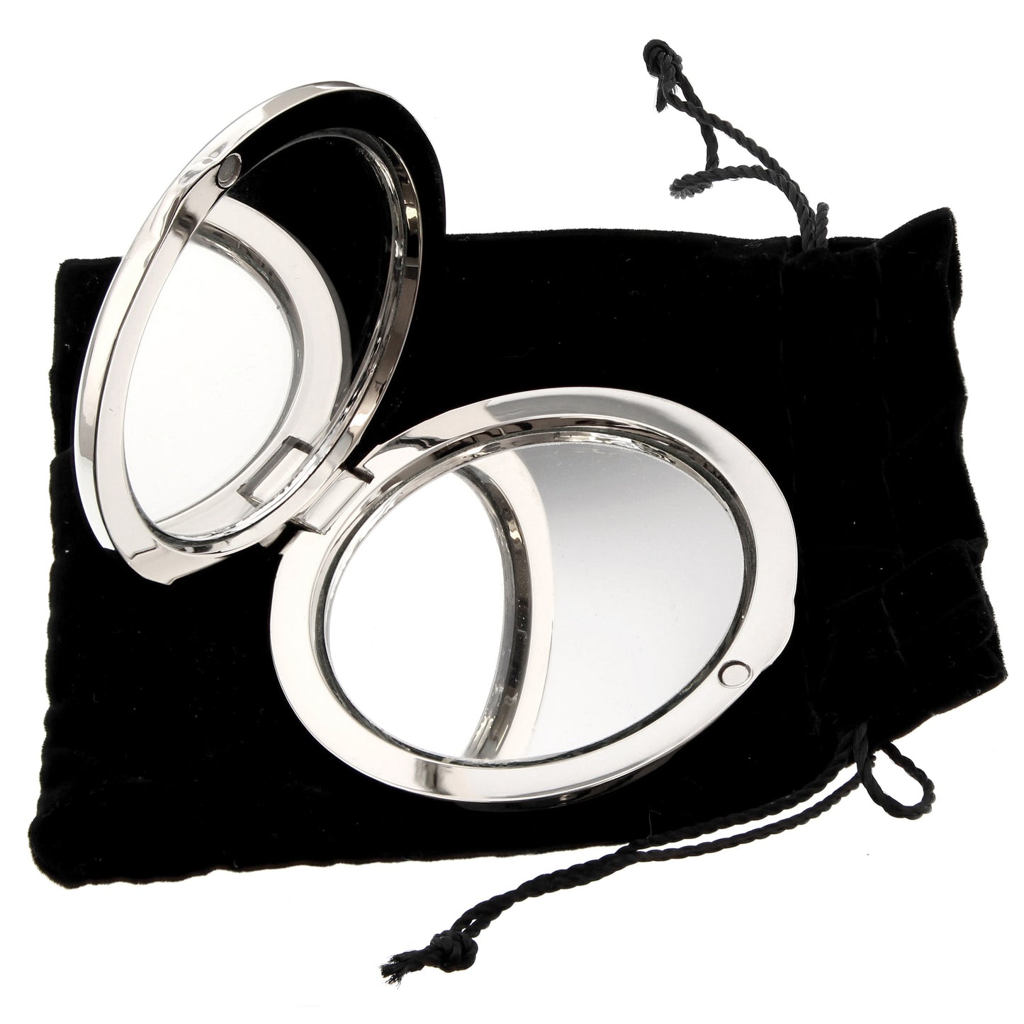 Personalised Silver Round Compact Mirror - Personalise It!