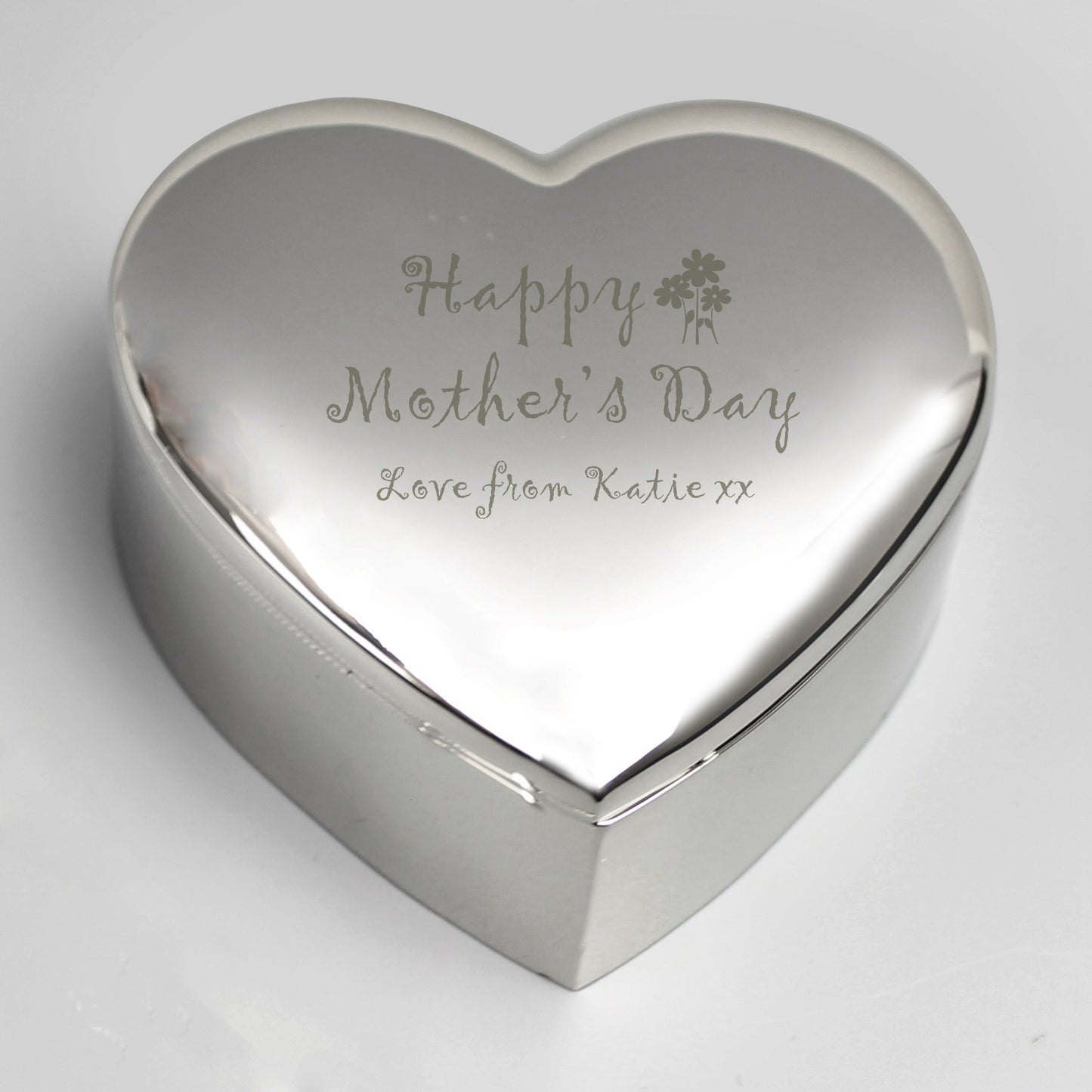 Personalised Happy Mothers Day Heart Trinket Box - Personalise It!
