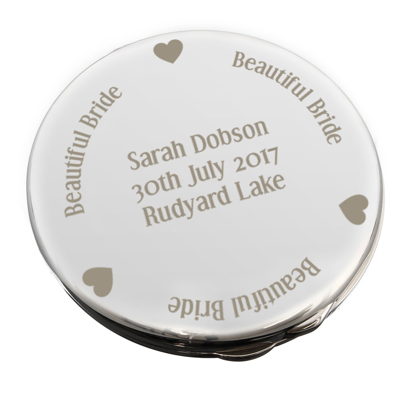 Personalised Beautiful Bride Compact Mirror - Personalise It!