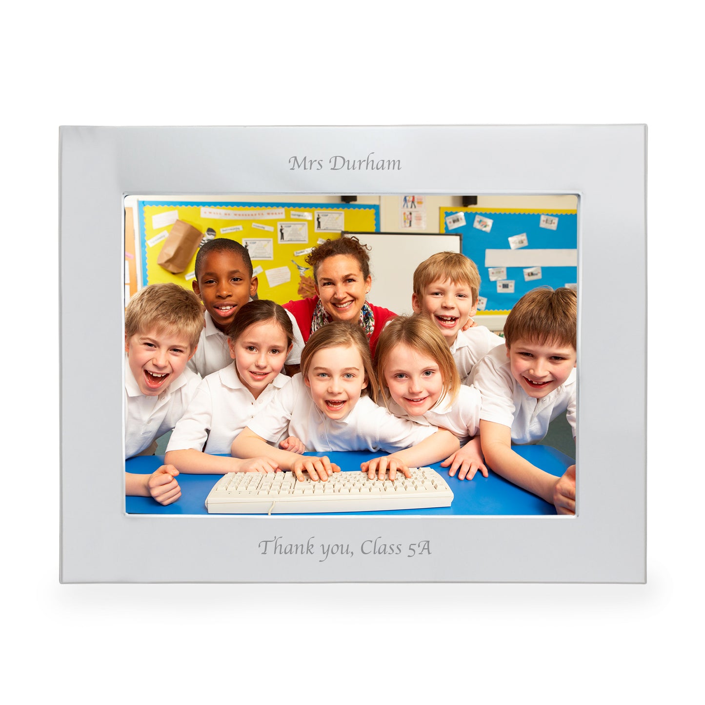 Personalised Silver 7x5 Landscape Photo Frame - Personalise It!